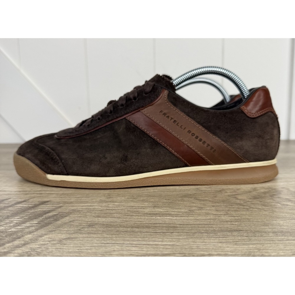 Fratelli Rossetti‎ Brown Suede Low Top Lace-Up Casual Sneakers Shoes Mens 9